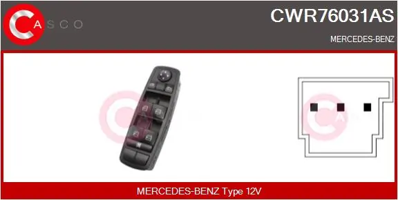 Do koszyka 25183000908K67 Mercedes Panel przyciskowy sterowania podnośnikiem szyby przedni lewy