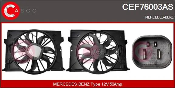 Kupić Wentylator elektryczny układu chłodzenia kompletny (silnik+wirnik) Mercedes CLS C219 w dobrej cenie