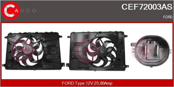 Kupić Wentylator elektryczny układu chłodzenia kompletny (silnik+wirnik) Ford Mondeo IV CA2 w dobrej cenie
