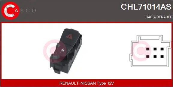 Do koszyka Przycisk włączania światła awaryjnego Dacia Logan II L8_