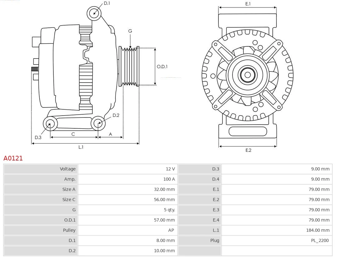 Do koszyka 1638107680 Peugeot/Citroen Alternator