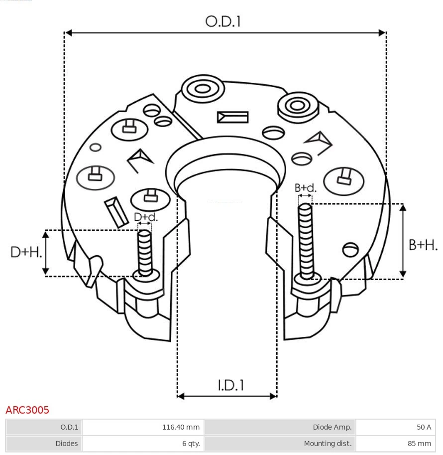 Mostek prostowniczy alternatora = Moster diodowy alternatora Volvo 440 K hatchback (445) (1988 - 1996) cena, od 11,85 USD