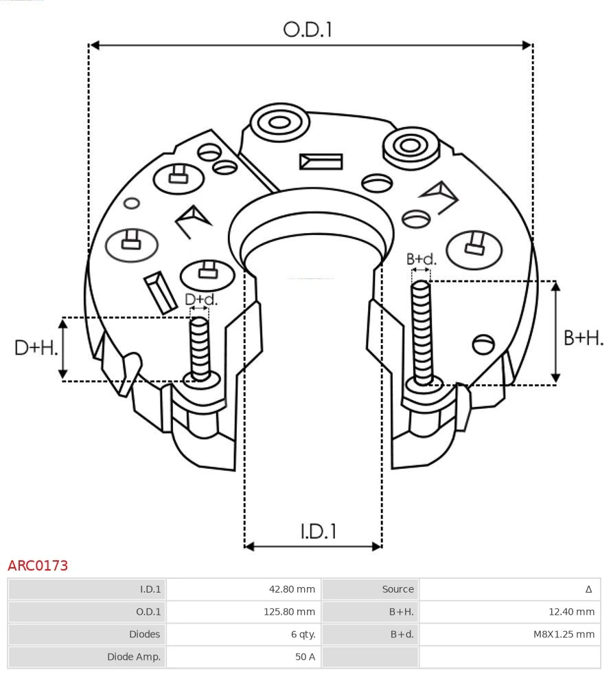  Mostek prostowniczy alternatora = Moster diodowy alternatora Audi A5 