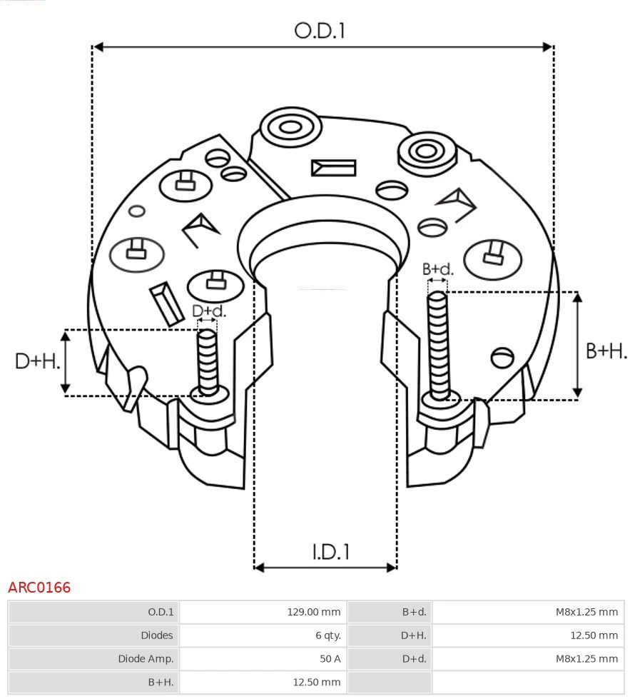 Do koszyka 5744F9 Peugeot/Citroen Mostek prostowniczy alternatora = Moster diodowy alternatora