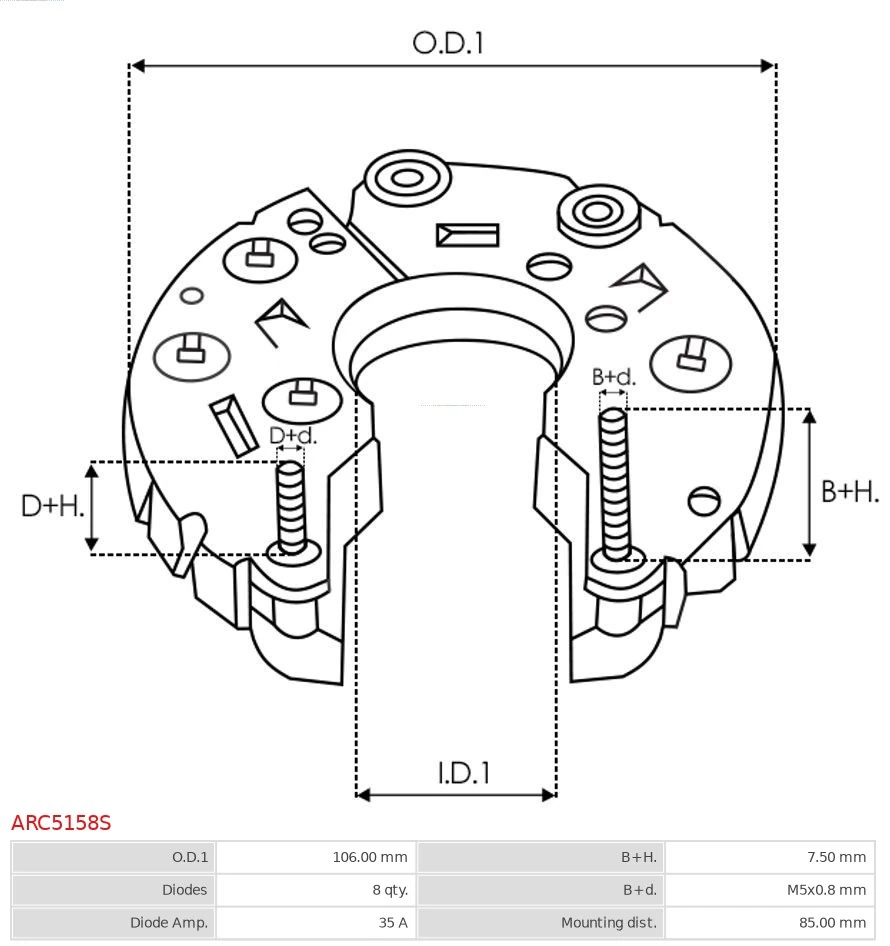 Mostek prostowniczy alternatora = Moster diodowy alternatora Honda FR-V hatchback (BE) (2005 - 2026) cena, od 32,89 USD