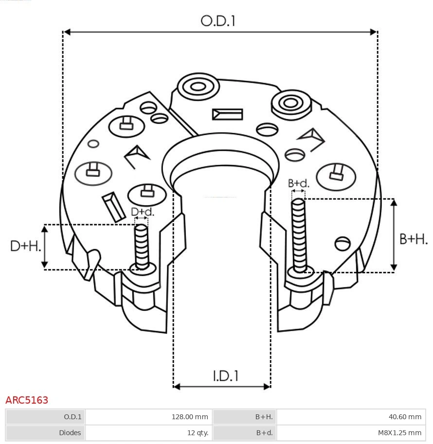 Mostek prostowniczy alternatora = Moster diodowy alternatora Renault Trafic III