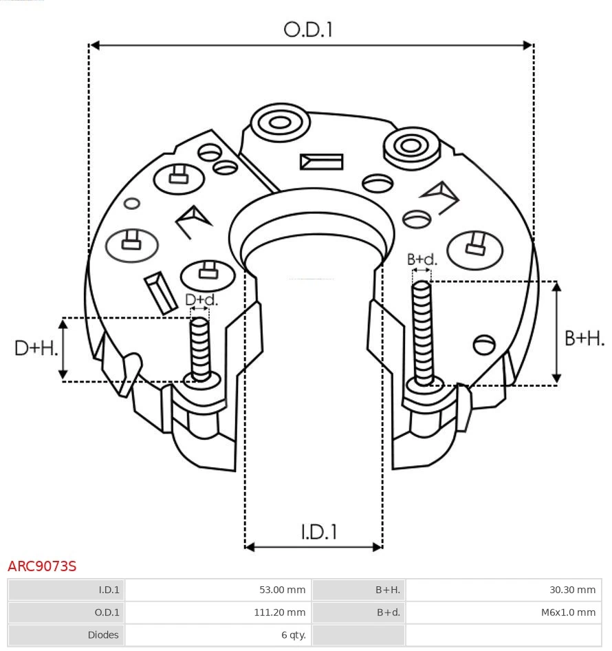 Mostek prostowniczy alternatora = Moster diodowy alternatora KIA Pregio autobus (TB) (1997 - 2005) cena, od 23,93 USD