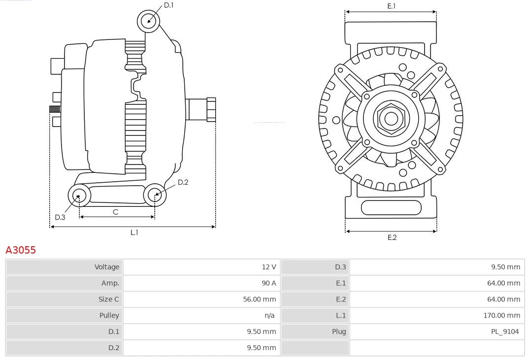 Alternator As-pl A3055