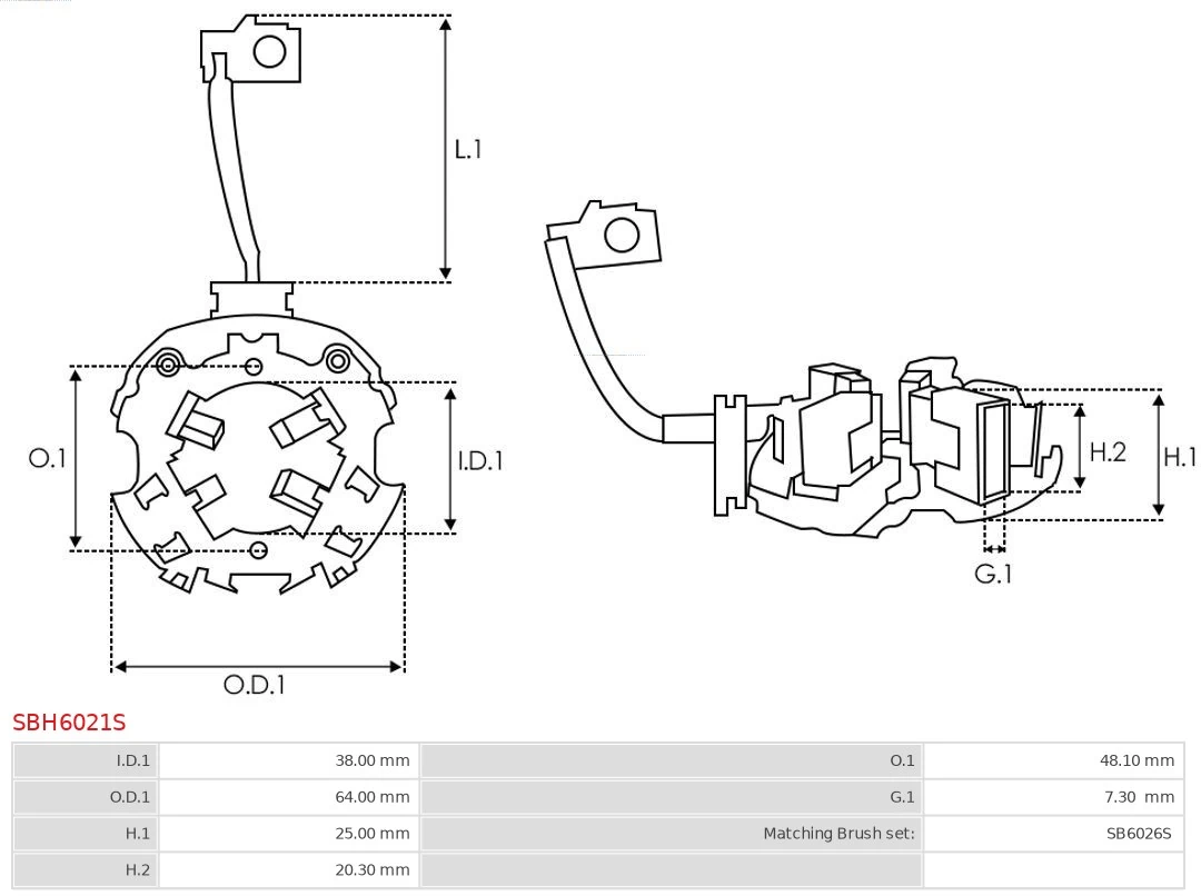 Do koszyka Szczotka rozrusznika Toyota Land Cruiser  J200