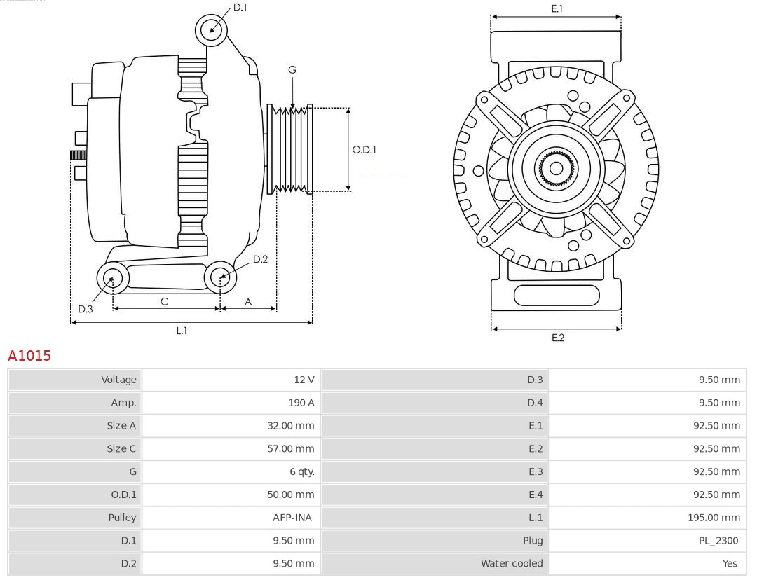 Alternator As-pl A1015