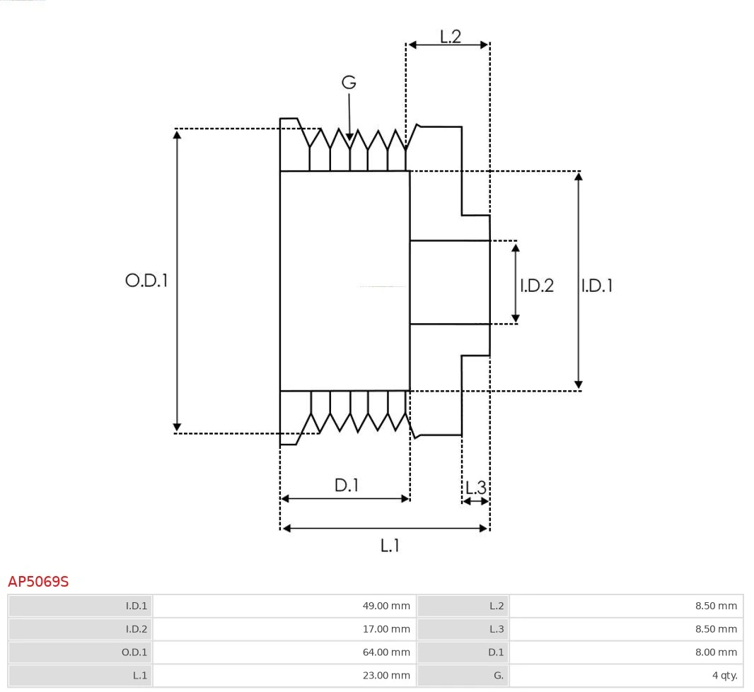 Do koszyka Koło pasowe alternatora Mitsubishi Eclipse I D22A, D27A