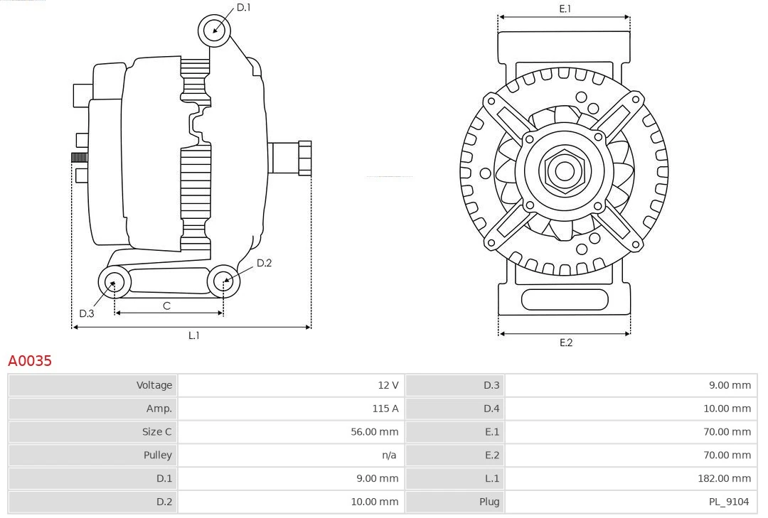 Alternator As-pl A0035