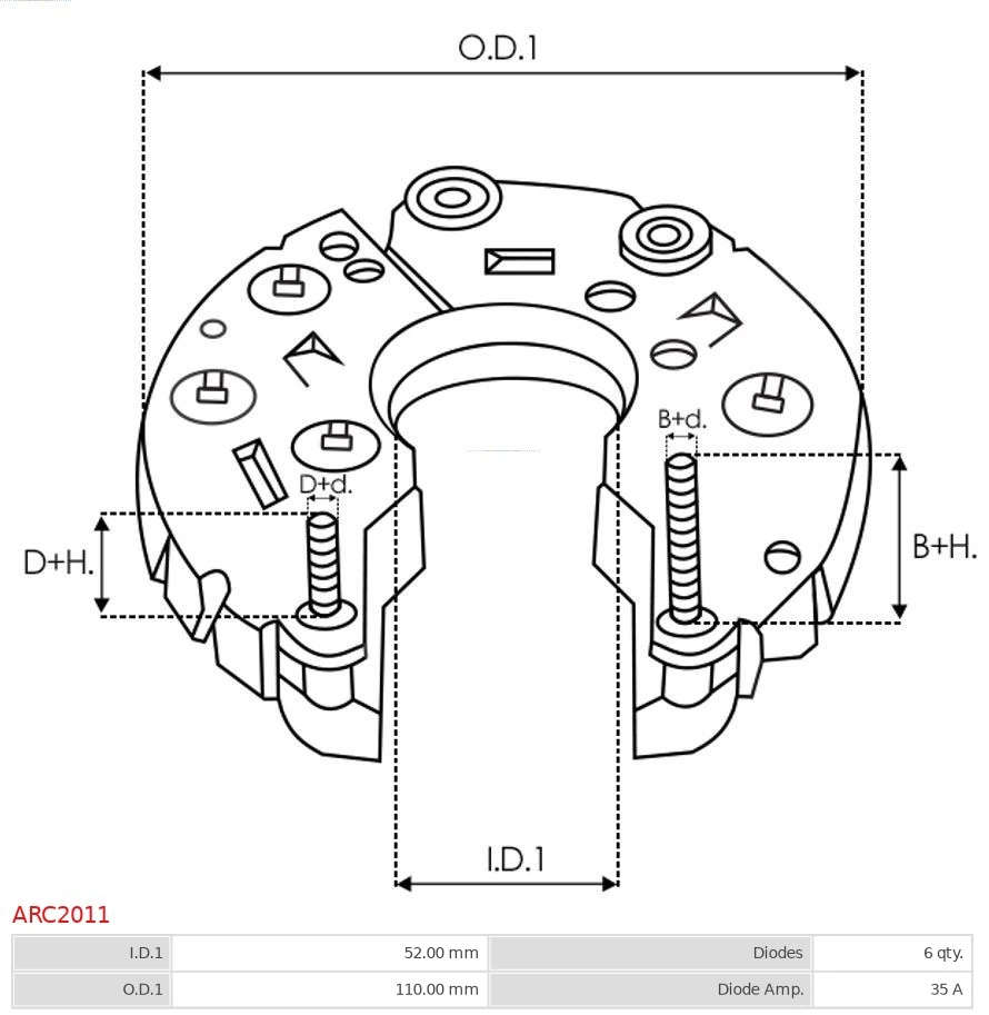 Mostek prostowniczy alternatora = Moster diodowy alternatora Opel Monterey A SUV (UBS) (1991 - 1998) cena, od 17,49 USD
