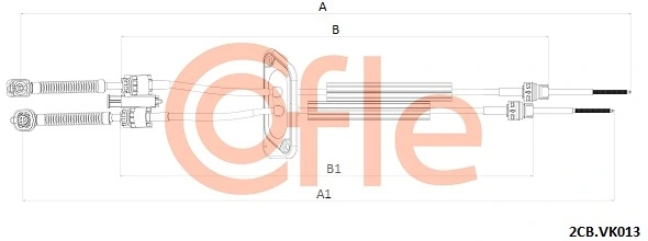 Linka dźwigni zmiany biegów podwójna do Volkswagen Multivan T5 7HM, 7HN, 7HF, 7EF, 7EM, 7EN