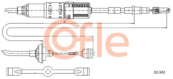 Do koszyka Linka sprzęgła Volkswagen Passat B3, B4 3A5, 351, 315