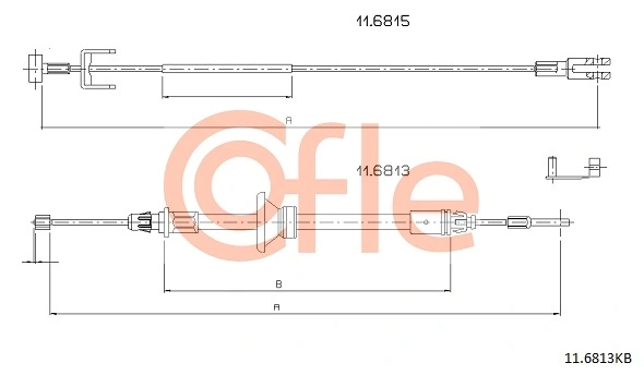 Do koszyka 93168971 Peugeot/Citroen Linka hamulca ręcznego przednia