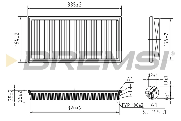 Filtr powietrza General Motors 9974791