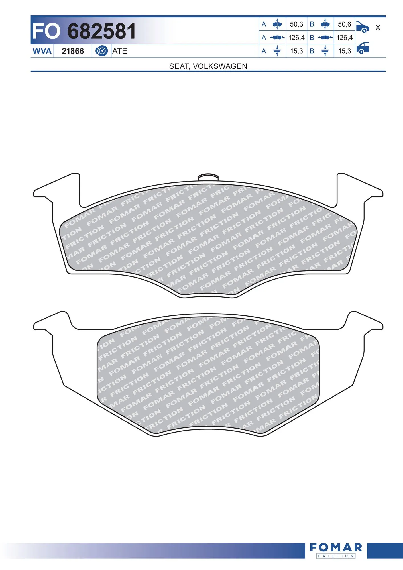 Klocki hamulcowe przednie tarczowe Peugeot/Citroen 1617253780 cena, od 16,11 USD