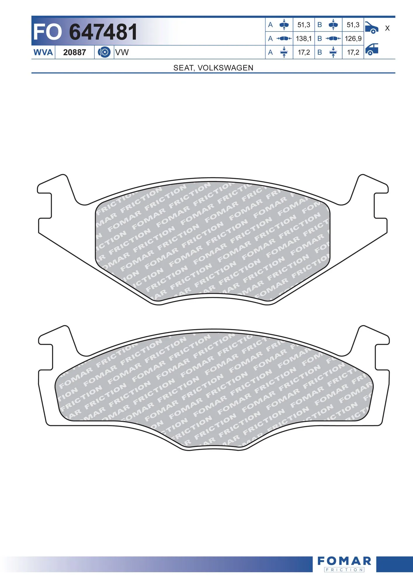 1617248080 Peugeot/Citroen Klocki hamulcowe przednie tarczowe