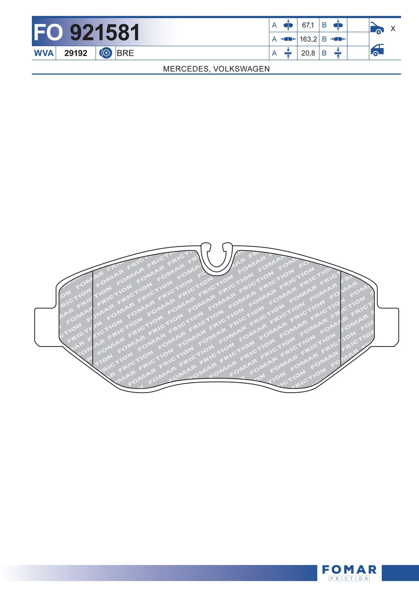1639375580 Peugeot/Citroen Klocki hamulcowe przednie tarczowe