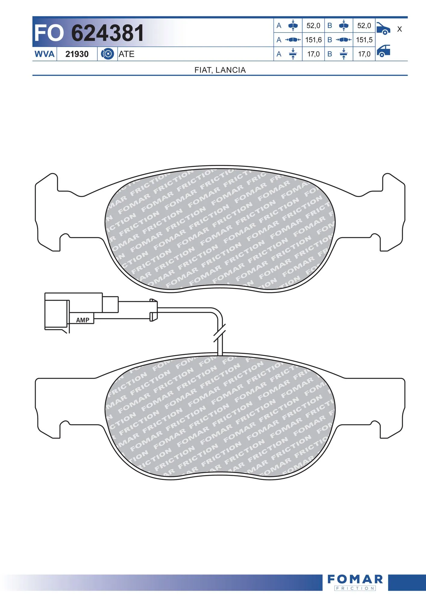 77362199 Mercedes Klocki hamulcowe przednie tarczowe