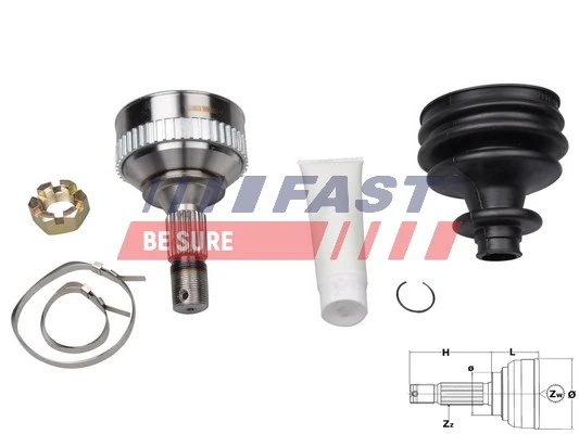 Do koszyka TOJ0066 Magneti Marelli Przegub homokinetyczny przedni zewnętrzny