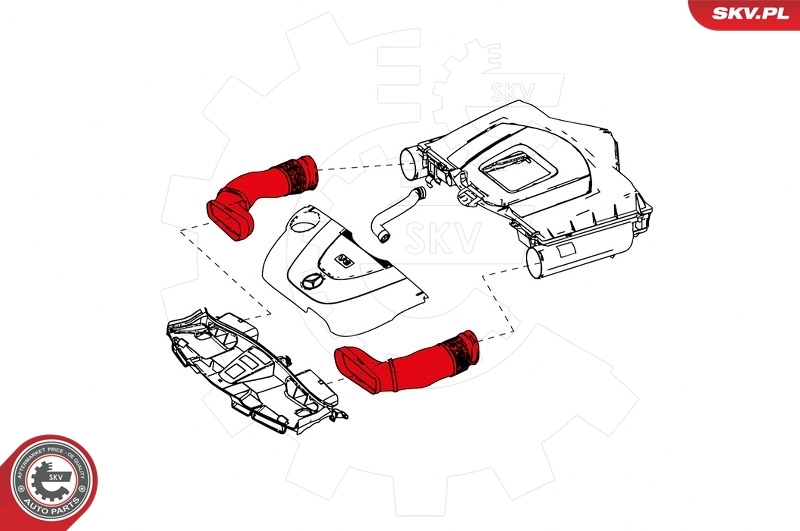 Wlot powietrza do filtra powietrza Mercedes C W204