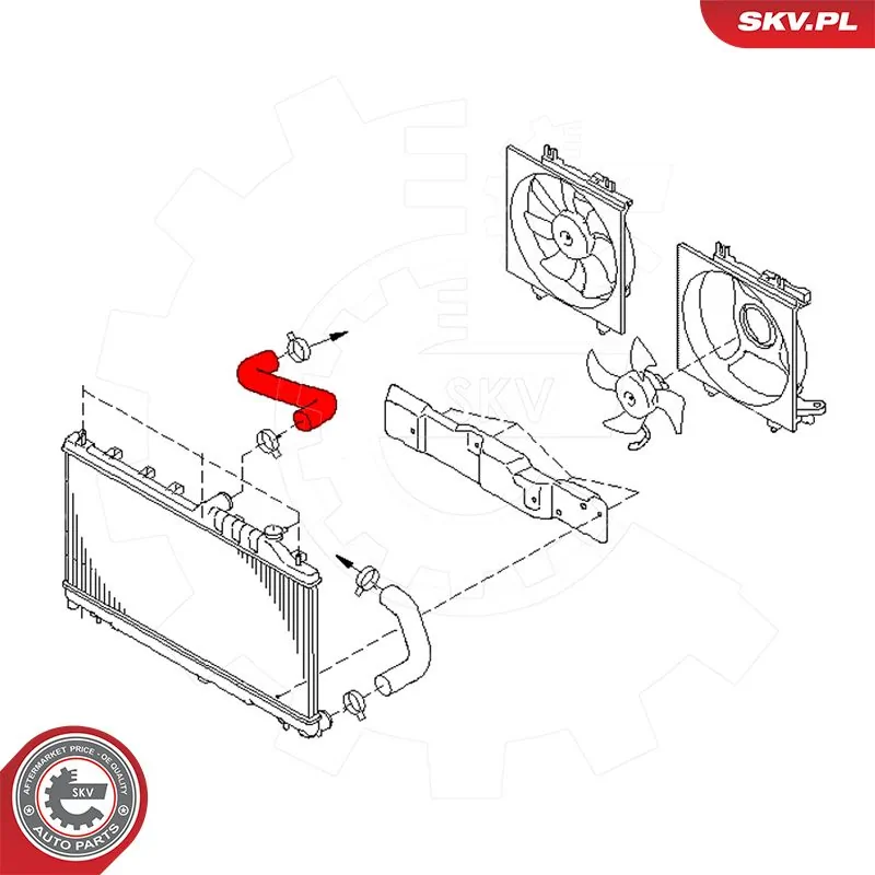 Przewód (króciec) chłodnicy górny Subaru Forester 3 S12, SH