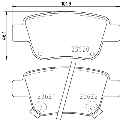 Okładziny (klocki) do hamulców tarczowych tylne Magneti Marelli PF0403 cena, od 19,61 USD