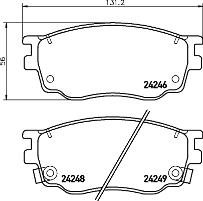 Klocki hamulcowe przednie tarczowe Mazda Premacy minivan (CP) (1999 - 2005) cena, od 26,17 USD