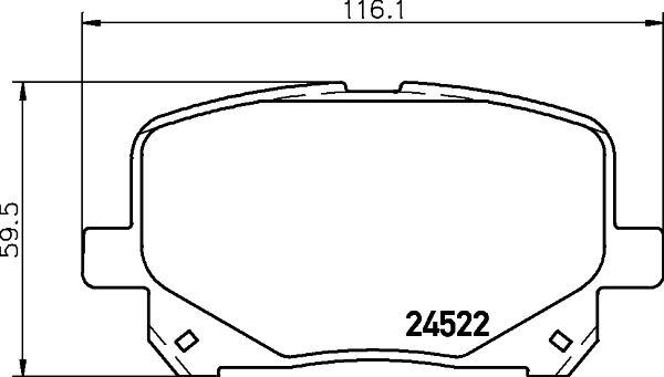 Klocki hamulcowe przednie tarczowe do Toyota Previa  ACR3