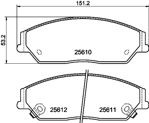 Do koszyka 0446506090 Toyota Klocki hamulcowe przednie tarczowe