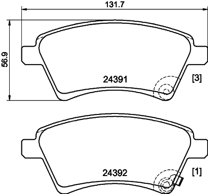 Klocki hamulcowe przednie tarczowe do Suzuki SX4  GY