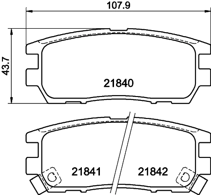 Okładziny (klocki) do hamulców tarczowych tylne do Mitsubishi L 400  PAOV