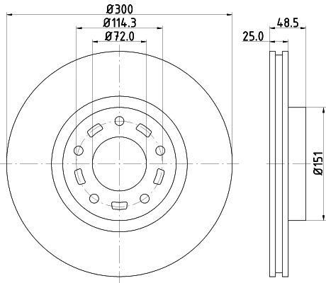 Tarcza hamulcowa przednia do Mazda 5 II CR