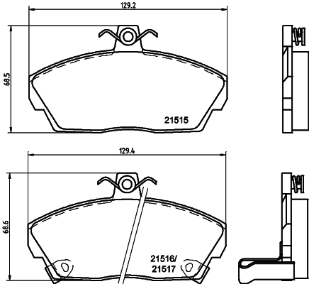  Klocki hamulcowe przednie tarczowe Honda Civic 6
