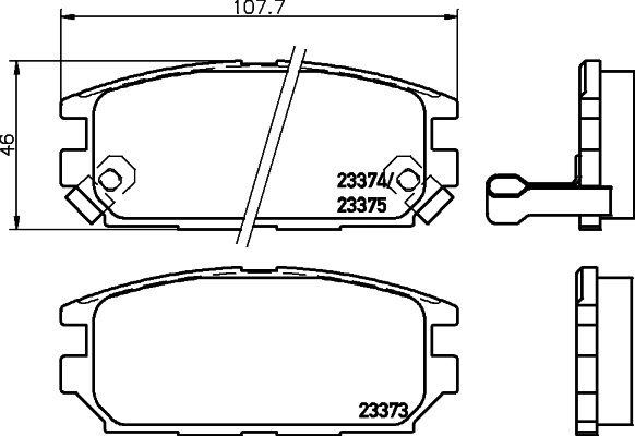 Okładziny (klocki) do hamulców tarczowych tylne Mitsubishi Space Wagon III minivan (N8, N9) (1998 - 2004) cena, od 25,71 USD