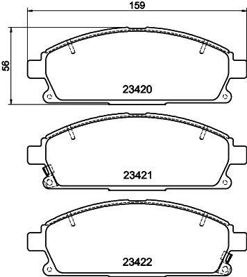 Klocki hamulcowe przednie tarczowe Acura MDX I SUV (YD1) (2001 - 2006) cena, od 27,93 USD