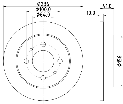 Tarcza hamulcowa tylna do Mitsubishi Lancer V CB, CD, CE