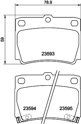 Okładziny (klocki) do hamulców tarczowych tylne do Mitsubishi Pajero II Canvas Top V2W, V4W