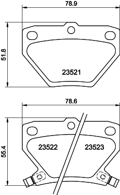 Okładziny (klocki) do hamulców tarczowych tylne Toyota Prius hatchback (NHW20) (2003 - 2009) cena, od 17,87 USD