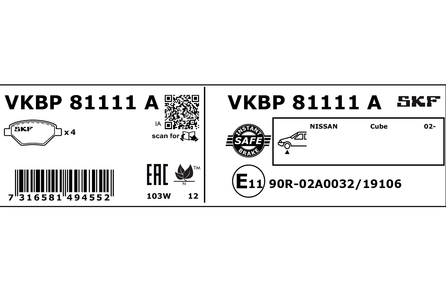 VKBP81111A SKF