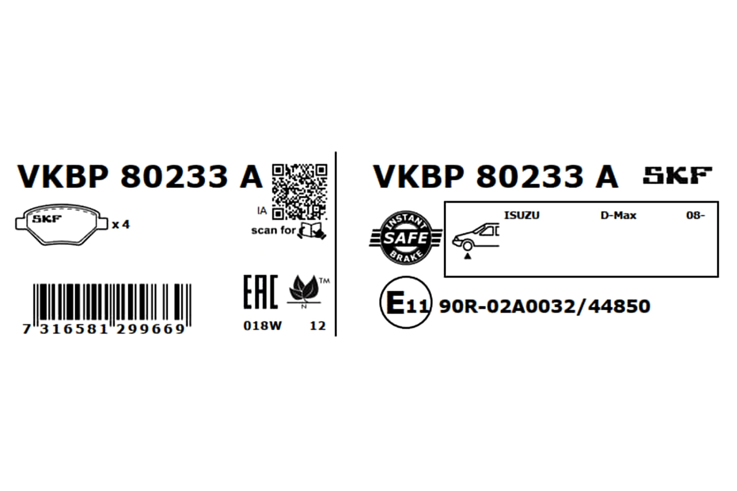 VKBP80233A SKF
