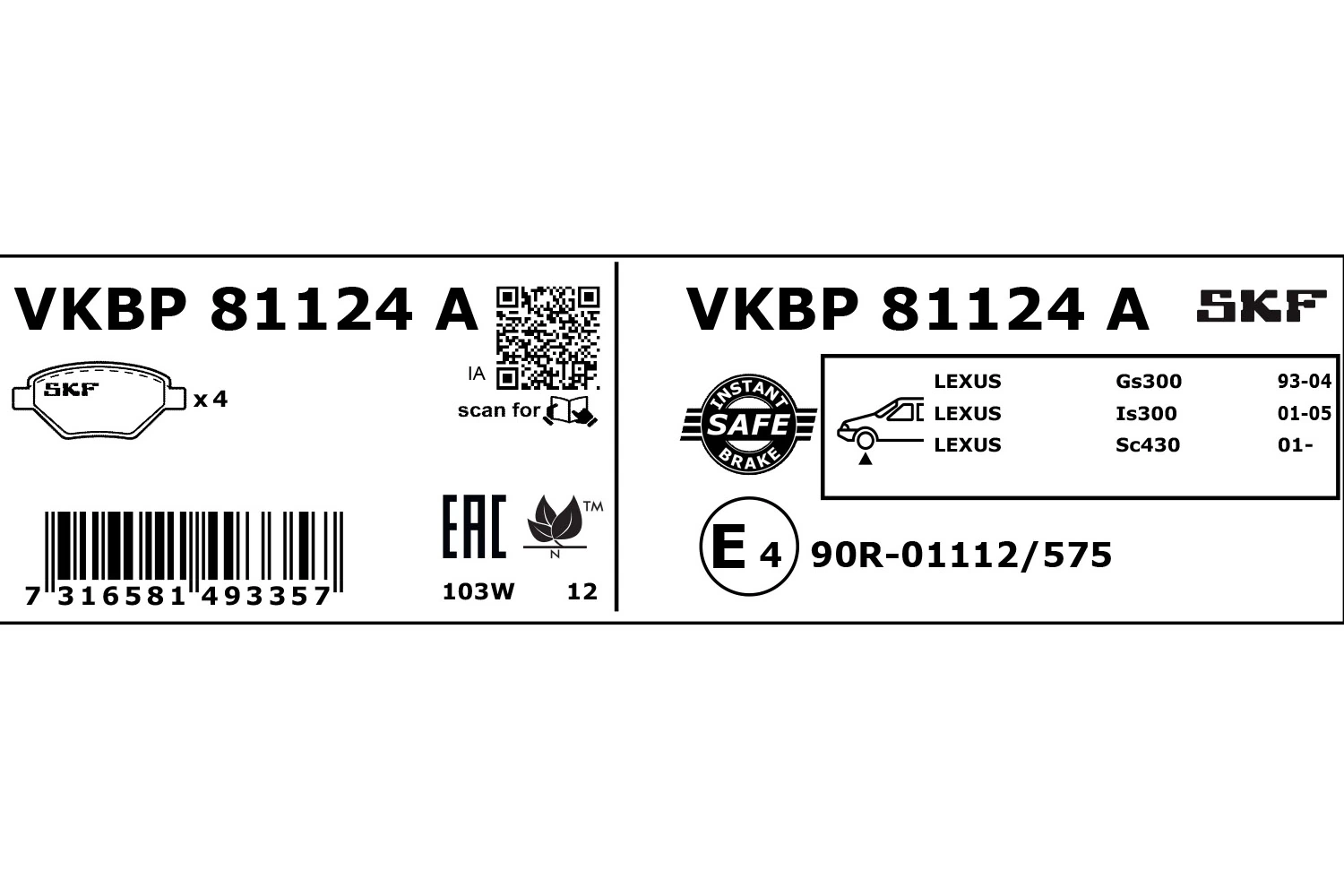 VKBP81124A SKF
