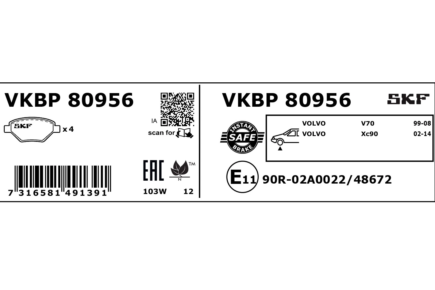 VKBP80956 SKF