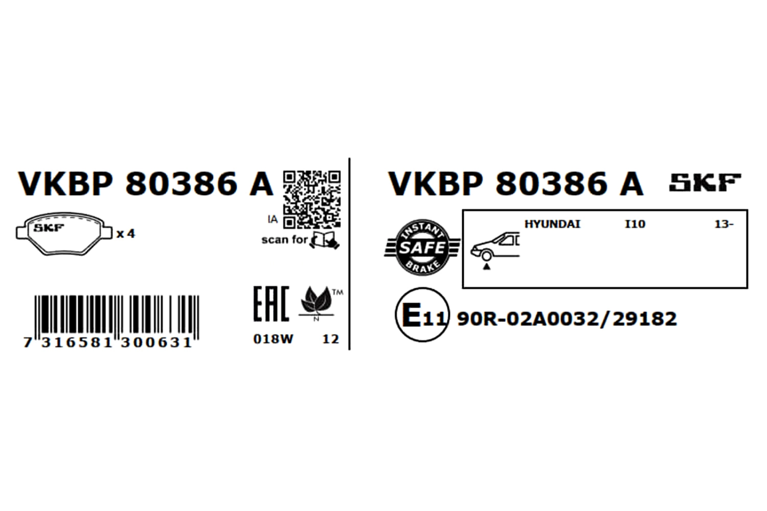 VKBP80386A SKF