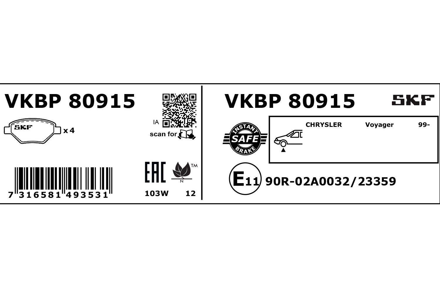 VKBP80915 SKF