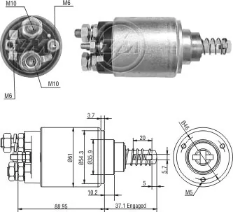 Do koszyka Elektromagnes rozrusznika Mercedes Benz Truck TRUCK ATEGO II 
