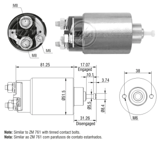 Elektromagnes rozrusznika do Ford Focus I DFW