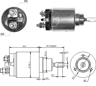 Elektromagnes rozrusznika Volkswagen Crafter 30-35 autobus (2E, 2EE, 2EK) (2006 - 2016) cena, od 31,64 USD